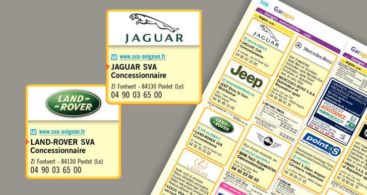 annonce pages jaunes jaguar land rover